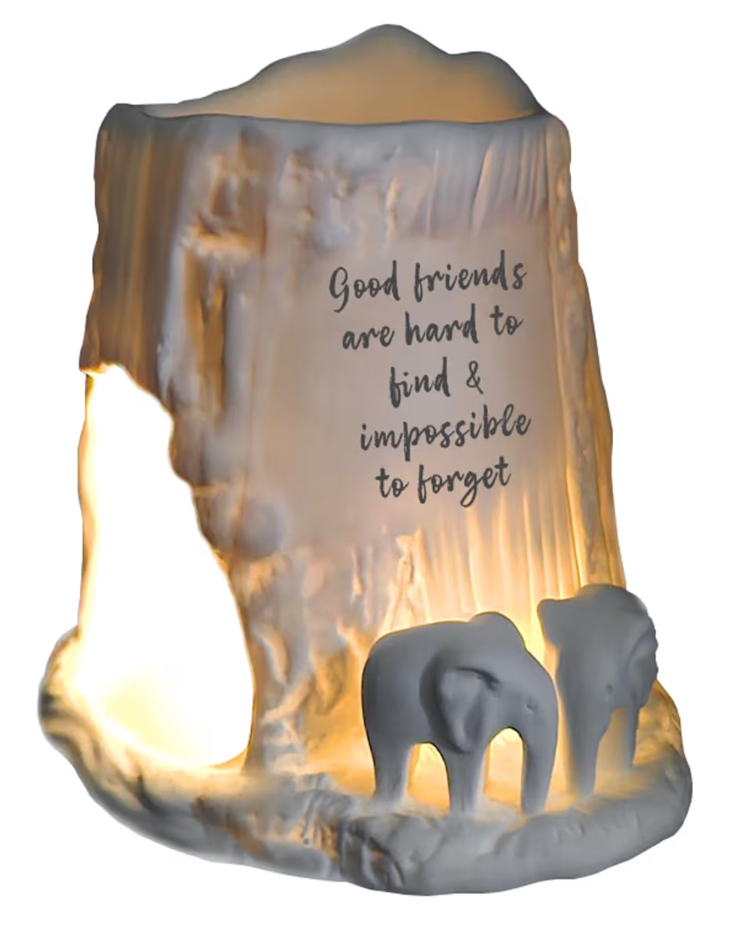Elephant Tealight Burner - Good Friends Are Hard to Find & Impossible to Forget