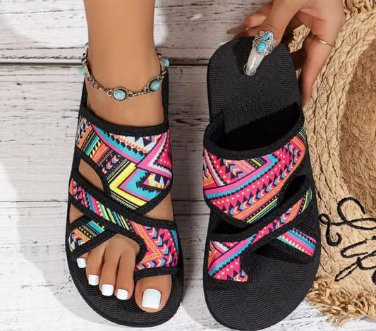 Women'S Flip-Flops with Irregular Patterns, Women Shoes