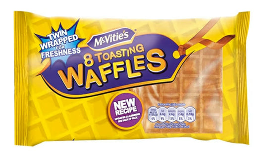 McVitie's Toasting Waffles, 8 x 28 g Waffles per Pack (Pack of 1)
