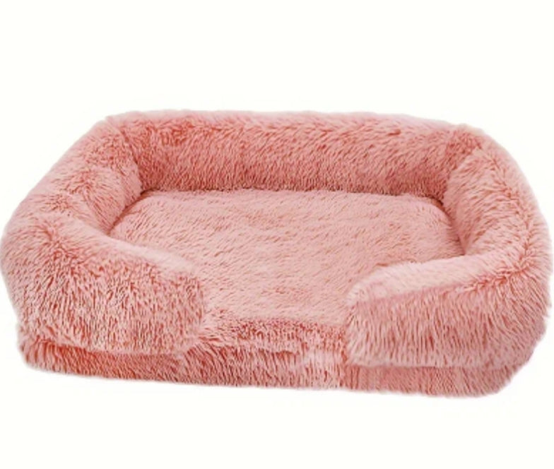 Long Plush Detachable Washable Pet Dog Sofa and Large Dog Bed (XL)