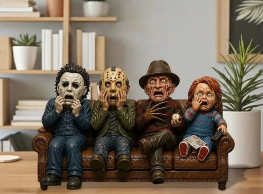 1pc  Wooden Horror Movie Character Decoration, Horror Assassin Ornament, Halloween Horror Movie Enthusiast Gift, Gothic