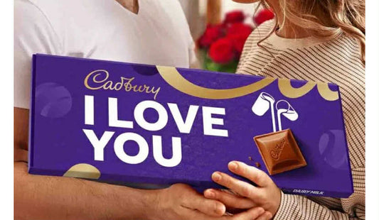 CADBURY I LOVE YOU DAIRY MILK CHOCOLATE BAR XXL 850G