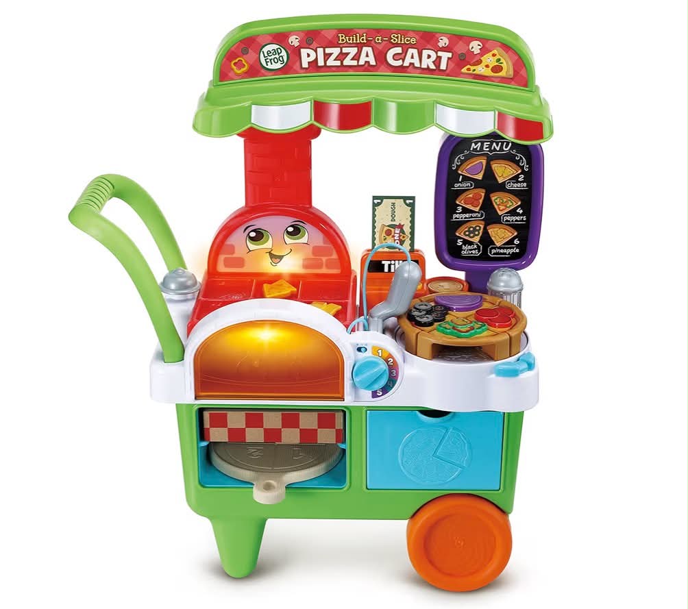 Leapfrog Build-a-Slice Pizza Cart, English
Follow customer orders, add toppings and use the interactive spatula and oven for pizza-shop role-play. Ages 3+