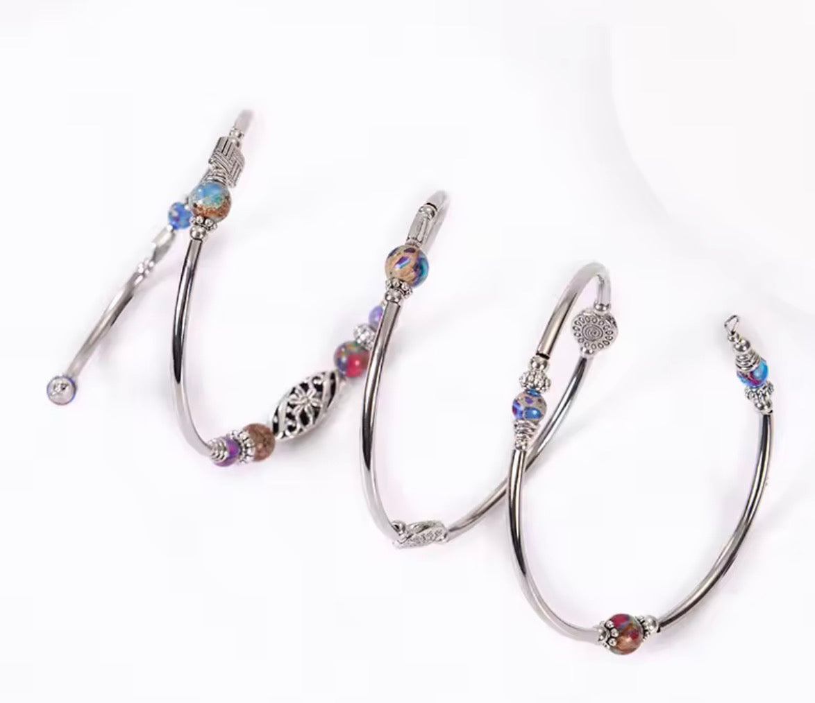 Layered Wrap Bangle  Bracelet