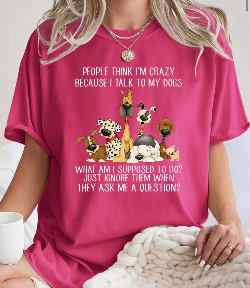 Funny Dog Text Print Women's Summer Top Playful Quirky Style Loose Plus Size Round Neck T-Shirt Casual Daily Wear Fashion Vacation Comfortable Athletic Versatile