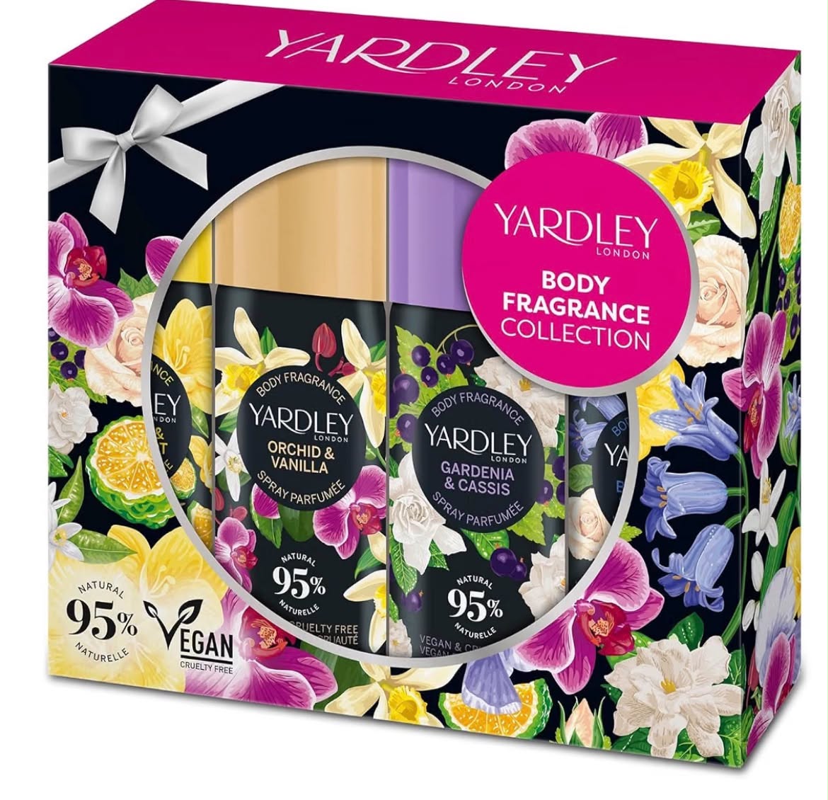 Yardley London Contemporary Body Spray Collection Set, 4x 50ml