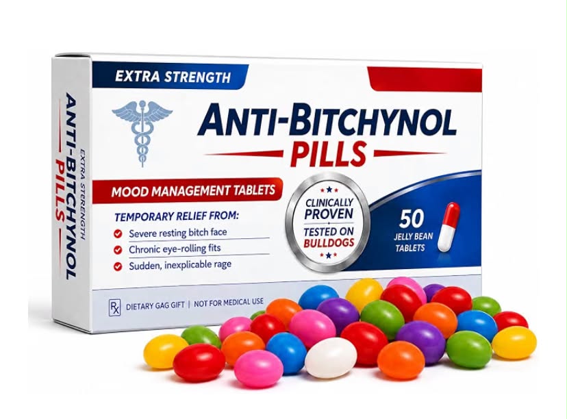 Anti-Bitchynol Funny Birthday Gifts for Women, Rude Joke Pill Box Gift