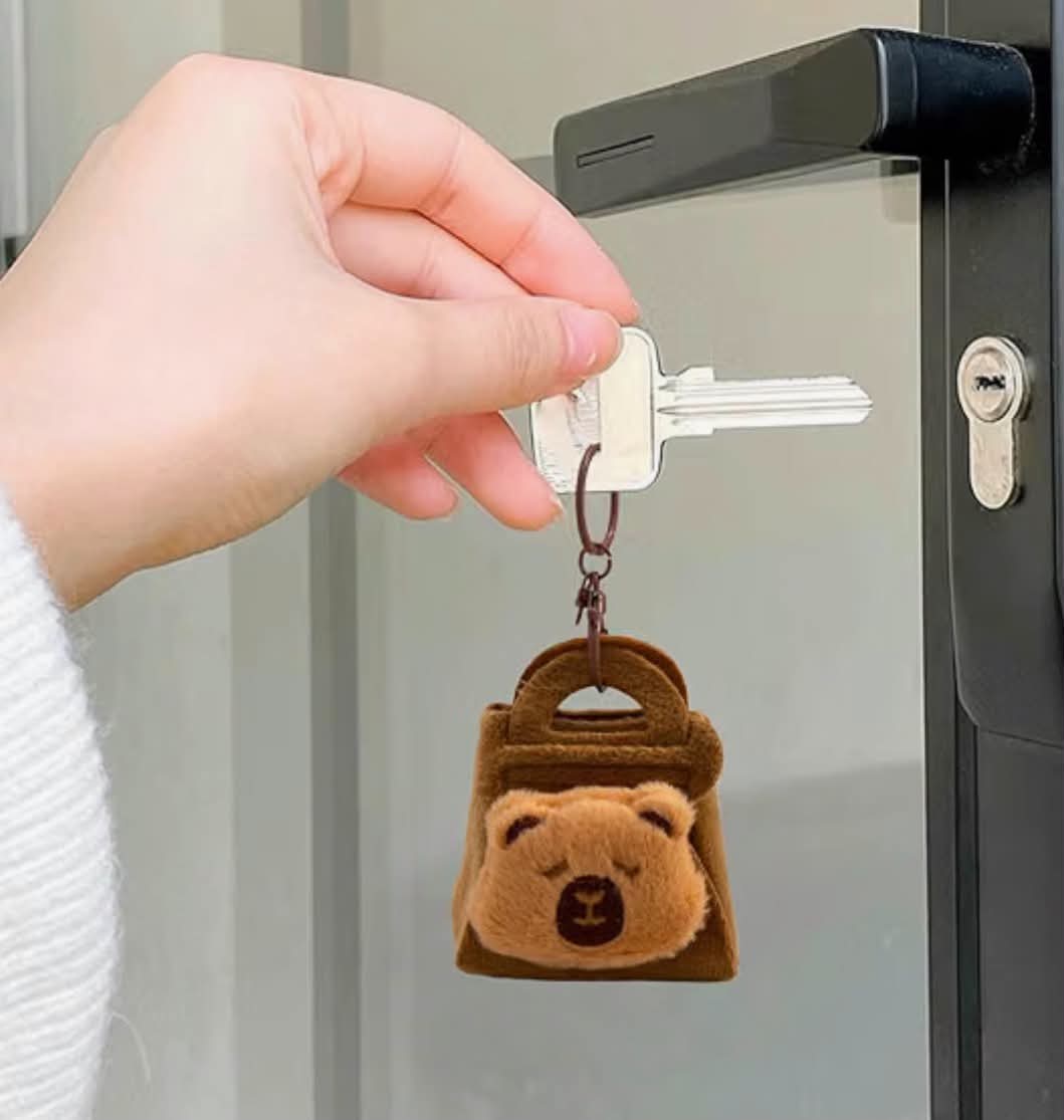 Creatives Capybara Plush Coin Purse Wallet, Bag Charm Earring Case, Cute Mini Wallet