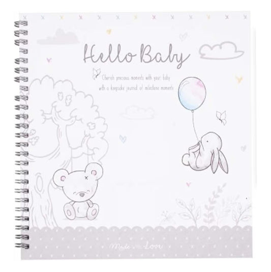 Hugs & Kisses Baby Milestone Journal Keepsake Toddler Newborn Shower Christening Gift Diary
