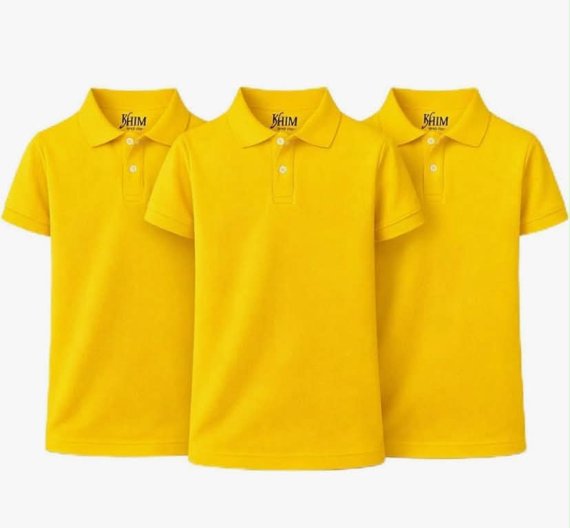 Unisex Polo Short Sleeve Polycotton Boys Girls School Uniform Plain Half Sleeve Shirts Sports Wear Indoor Outdoor