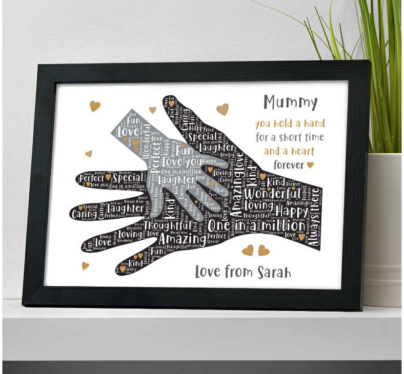 PERSONALISED Birthday Gifts for MUMMY MUM NANNY NANNA Hand on Hand Presents

Framed pic

Mum 
Nanny 
Nanny 
Mummy