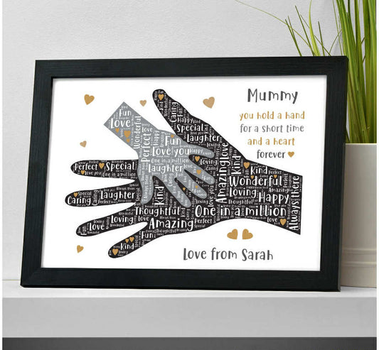 PERSONALISED Birthday Gifts for MUMMY MUM NANNY NANNA Hand on Hand Presents

Framed pic

Mum 
Nanny 
Nanny 
Mummy