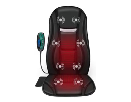Back Massager with Heat, Massage Chair Pad with 8 Vibration Nodes, Deep Tissue Massage Seat for Back, Gifts for Men Women, Home Office Use
