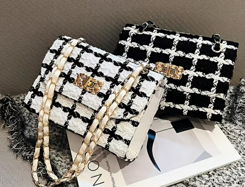 Stylish And Minimalist Women'S Bag for Spring And Autumn, Featuring a Trendy Chain Design, Perfect for Shoulder Or Crossbody Wear, in a Small Square Shape