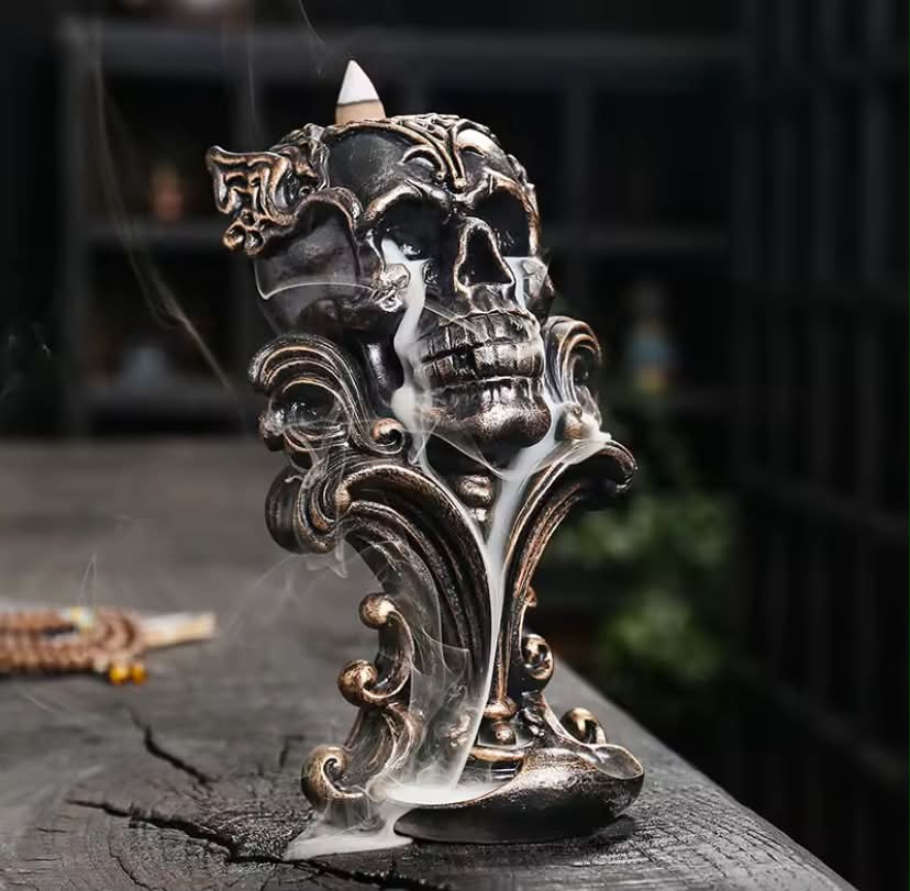Creative Resin Handicrafts Skull Backflow Incense Burner