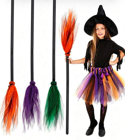 1pc Halloween Witch Broom Role Play, Party Prop Detachable Ghost Festival Funny Decoration Broom,
