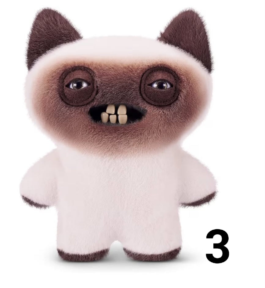 Fuggler Alley Cats 9-Inch Plush Toy (Wide Eyed Cat) by ZURU – Funny Ugly Monster Stuffed Animal with Human-Like Teeth,