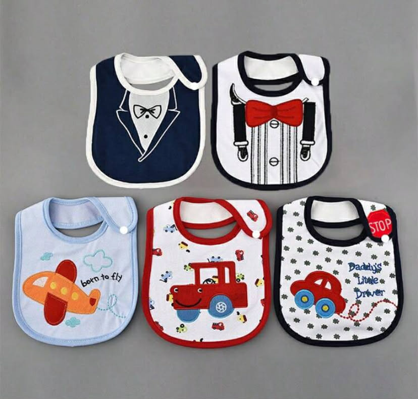 [100% Cotton] Infant Bibs Waterproof Drool Bibs For Kids, Baby Dribble Bibs For Boys And Girls, All Seasons