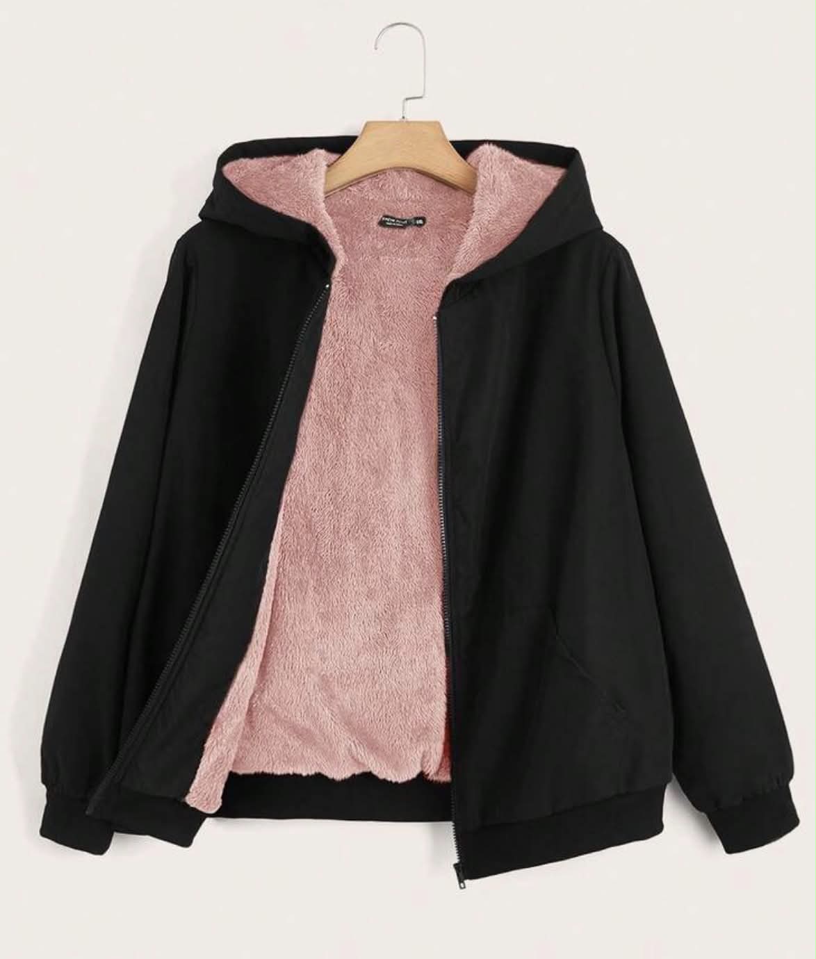Plus Size Thermal Lined Hooded Casual Versatile Jacket, Multi-Color/Winter