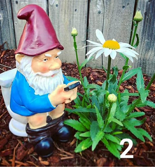 Garden Goblin Funny Garden Gnome Statue, Naughty Garden Gnome Dwarfs Sculpture, Rude Garden Gnomes Man Ornaments, Resin