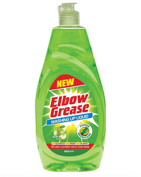 Elbow Grease Washing Up Liquid  Power Degreaser - Soap for Hand Washing Dishes, Pots, Pans & Glasses (Apple, 600ml)

X2