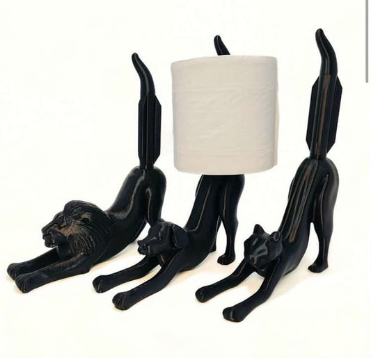 1 pc Cute Dog/Cat/Lion Shaped Toilet Paper Holder, Funny Bathroom Decor Tissue Dispenser, Adorable Bathroom Accessory To Keep Bathroom Tidy