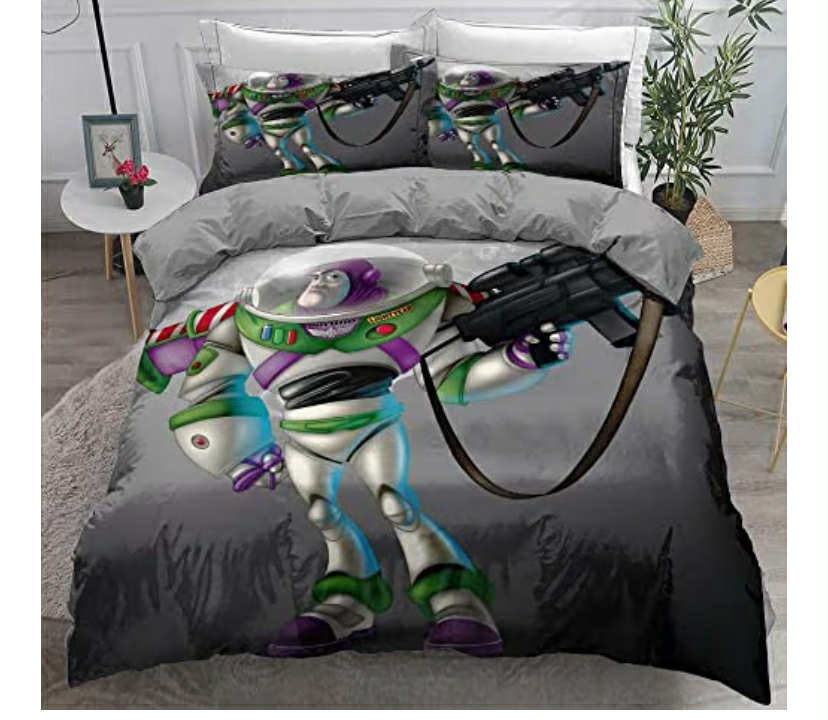 Ste-X 3 Pieces Super Soft Duvet Cover with Zipper Toy Story, 100 Percent Microfiber