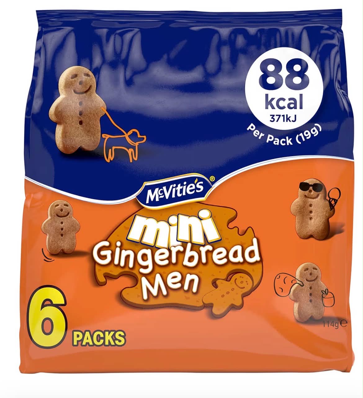 McVitie's Mini Gingerbread Men, 19 g (Pack of 6)
Vegetarian Friendly, Crunchy & Sweet, Great for Snacking Anytime,