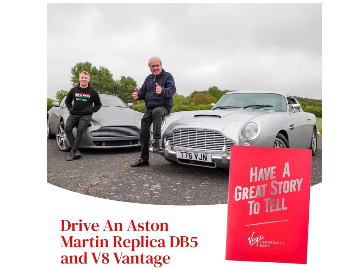 Drive An Aston Martin Replica DB5 and V8 Vantage - 12 UK Locations - Experience the epitome of luxury British motors