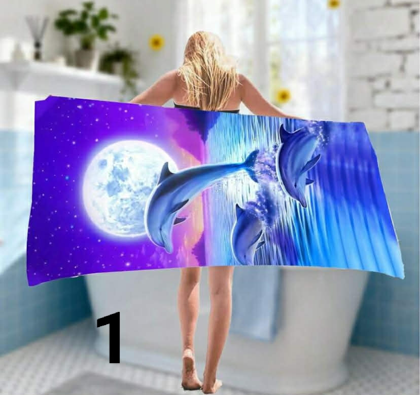 Ultra-Soft Microfiber Absorbent Beach Towel, Suitable For Swimming, Beach, Vacation, Outdoor Travel Summer Travel, Vacation Holiday Bathroom Decor Beach Essentials
