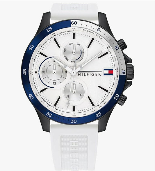 Tommy Hilfiger Analogue Multifunction Quartz Watch for Men with Stainless Steel or Silicone Bracelet