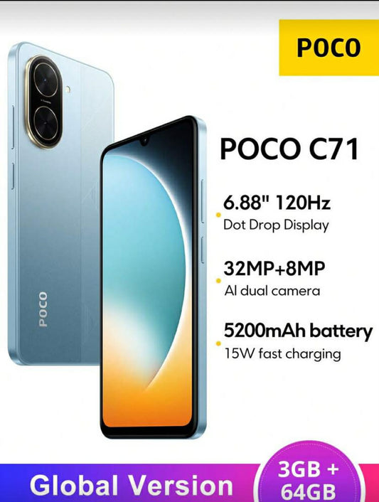 Xiaomi POCO C71 Smartphone Global Version UNISOC T7250