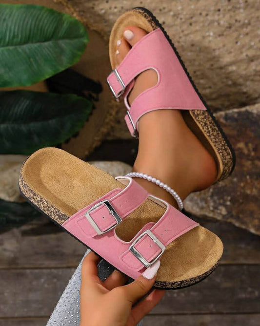 Soft Beige or pink  Color With A Gentle Feel, Fashionable Double Buckle Design For Easy Adjustment