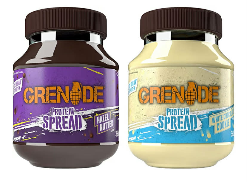 Grenade Duo Protein Spread Bundle - White Chocolate Cookie, 1 x 360 g Jar & Hazel Nutter, 1 x 360 g Jar