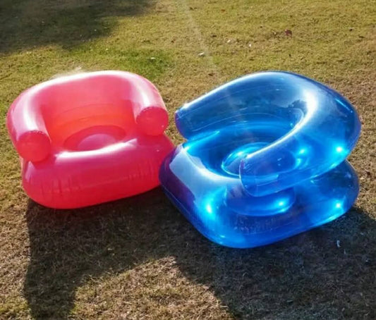 Foldable Transparent Inflatable Sofa, Portable Slouchy Sofa, Outdoor , Camping Accessories, Camping Gear, Thick & Durable, Easy To Carry