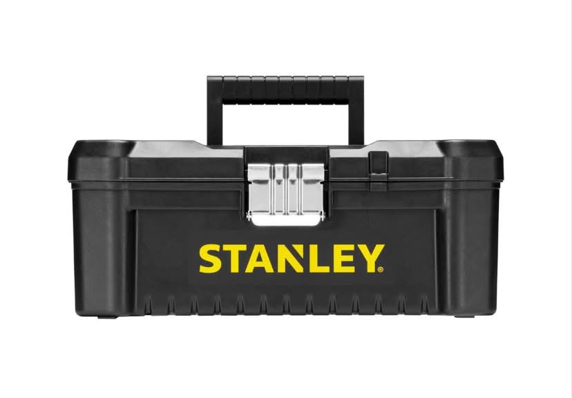 Stanley STST1-75515 Low Essential Tool Box, Black/Yellow, 12.5-Inch