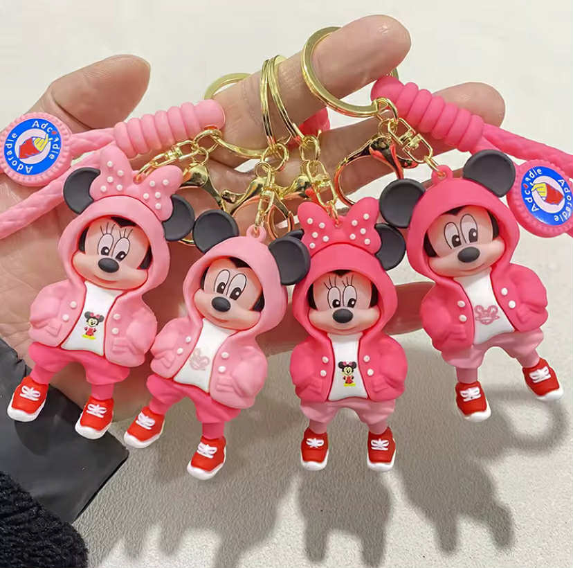 Cartoon Anime Mickey Minnie Keychains (random sent out)