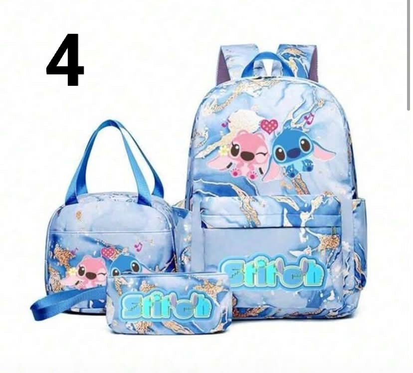 Adjustable Shoulder Strap Cute Print Lunch Bag, Backpack Set, Girl, Girls And Students School Essentials, Student Backpack Set With Pencil Case, Backpack With Pockets,