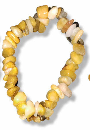 Real Crystal Chip Stretch Bracelet